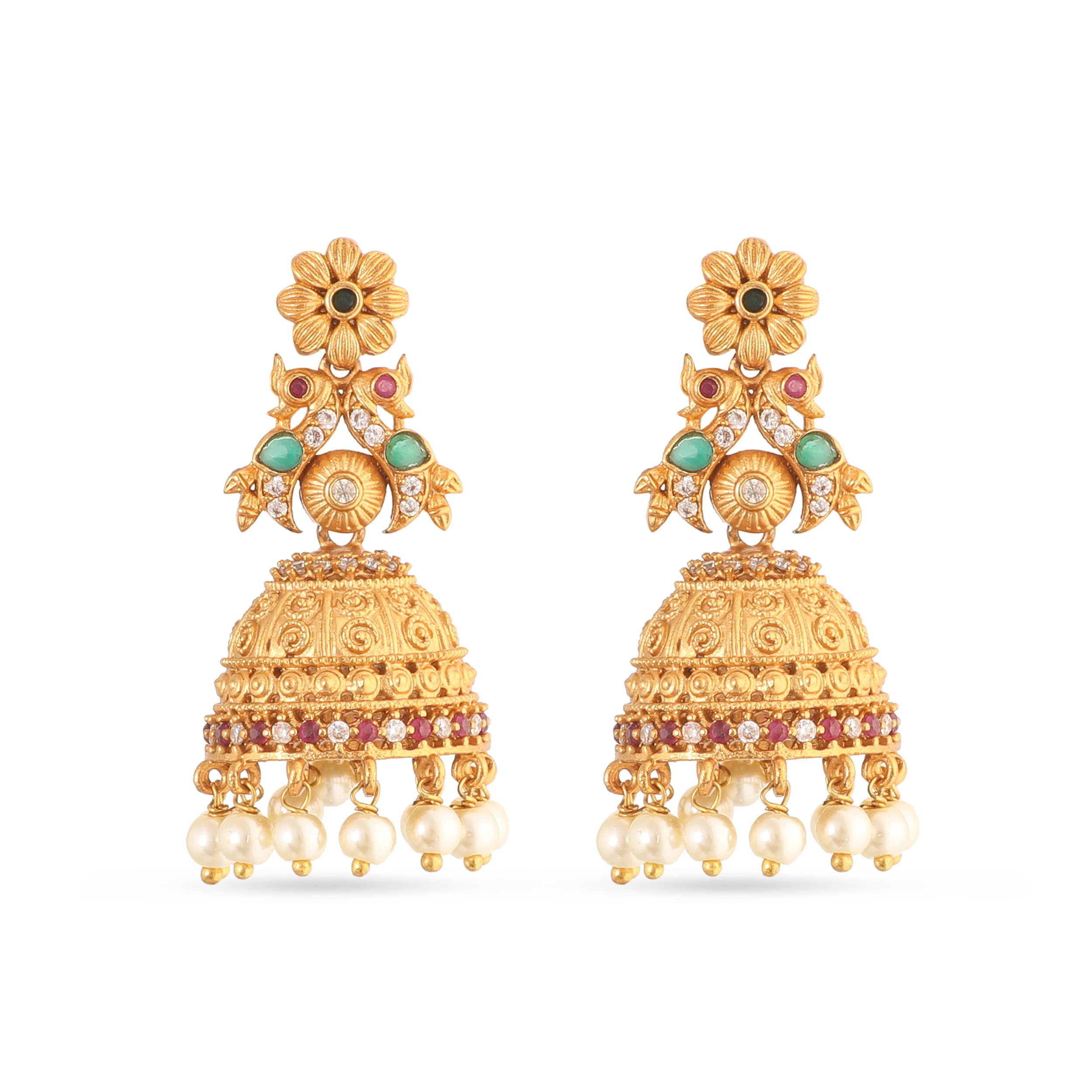 Tarinika Antique Gold Plated Vaishnavi Jhumka Earrings with Peacock Design - Indian Earrings for Women Perfect for Ethnic occasions | Traditional Earrings For Women | 1 Year Warranty* (B08KWK5PWQ) Amazon Price History, Amazon Price Tracker