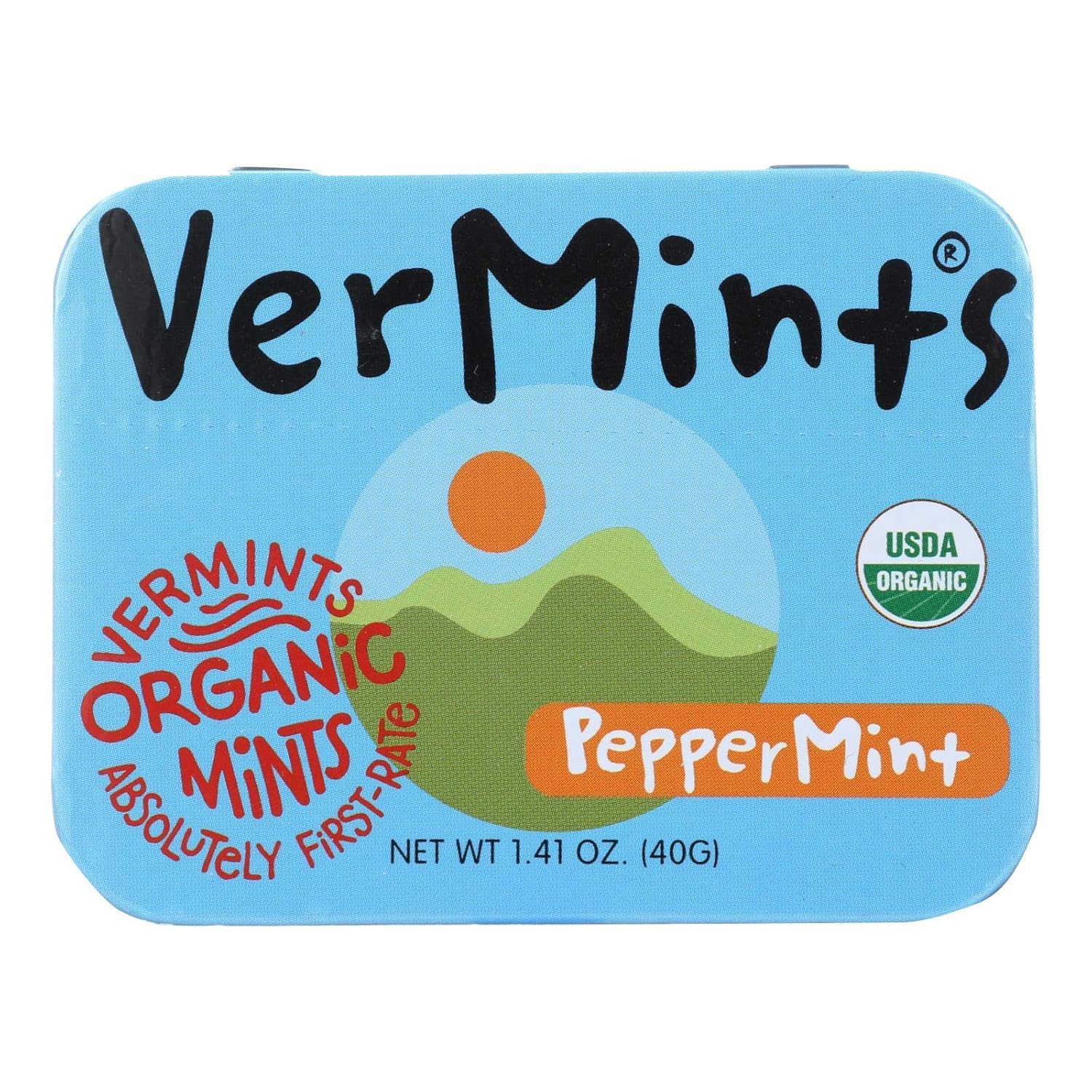 Vermints Menta Pastilhas - 100g - Natural e Refrescante - Caixa com 6 Unidades