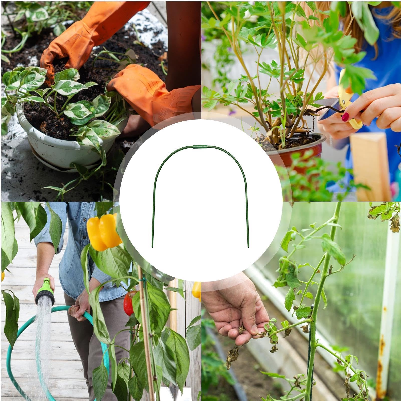 Aro para Cubierta de Hileras Túneles De Cultivo para Huertos | 10 Piezas Protección Heladas Crecimiento Plantulas Cultivo