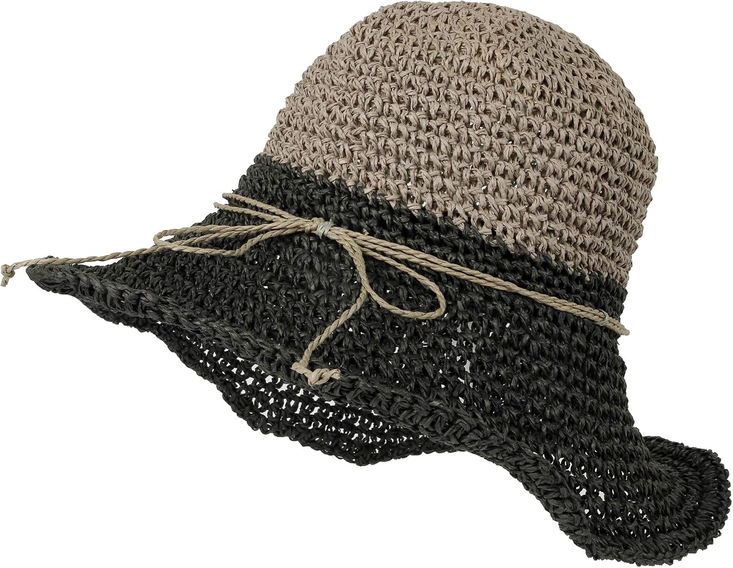 WITHMOONS Women Floppy Flanging Straw Sun Hat Summer Beach Cap Wide Brim SLH1256