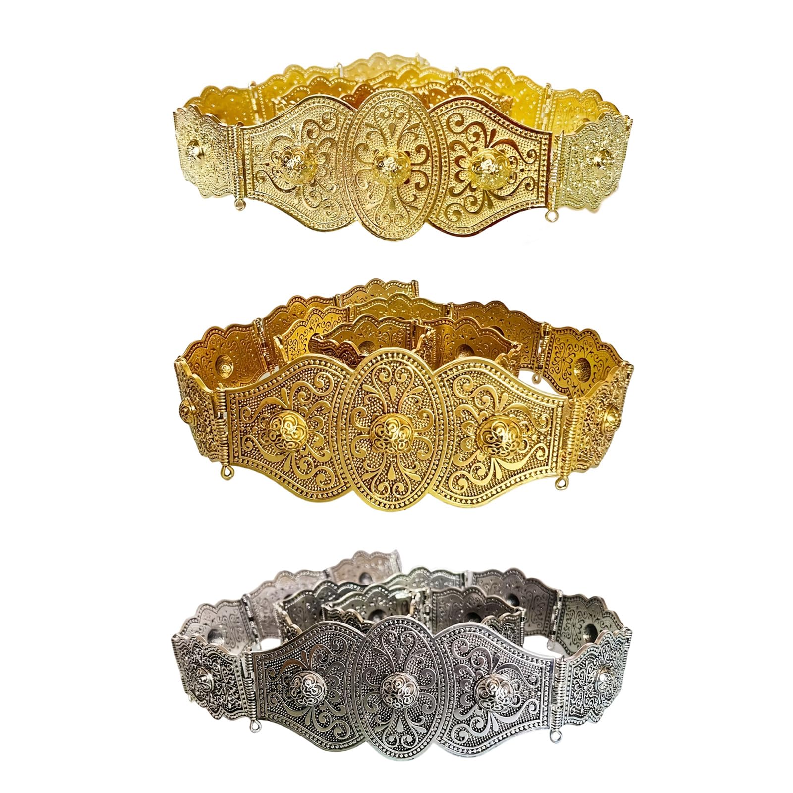 Cinturón de cadena para vientre tallado floral para mujer, joyería de cintura ajustable para fiestas en la playa y eventos nupciales, cinturón de para mujer