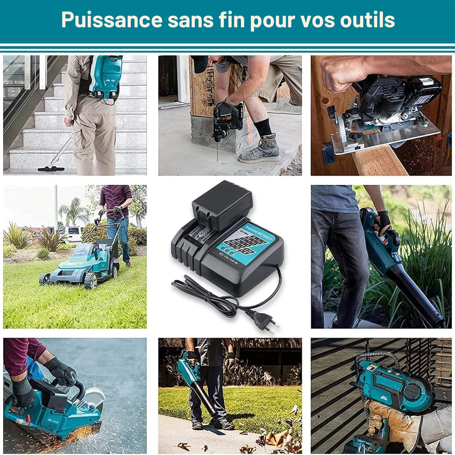 2X 5.5Ah Batterie de Rechange pour Makita 18V avec Chargeur DC18RC