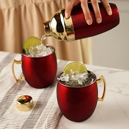 Miniatura 6 de Twine Red Mule taza y coctelera regalo Barware Sets 16 oz