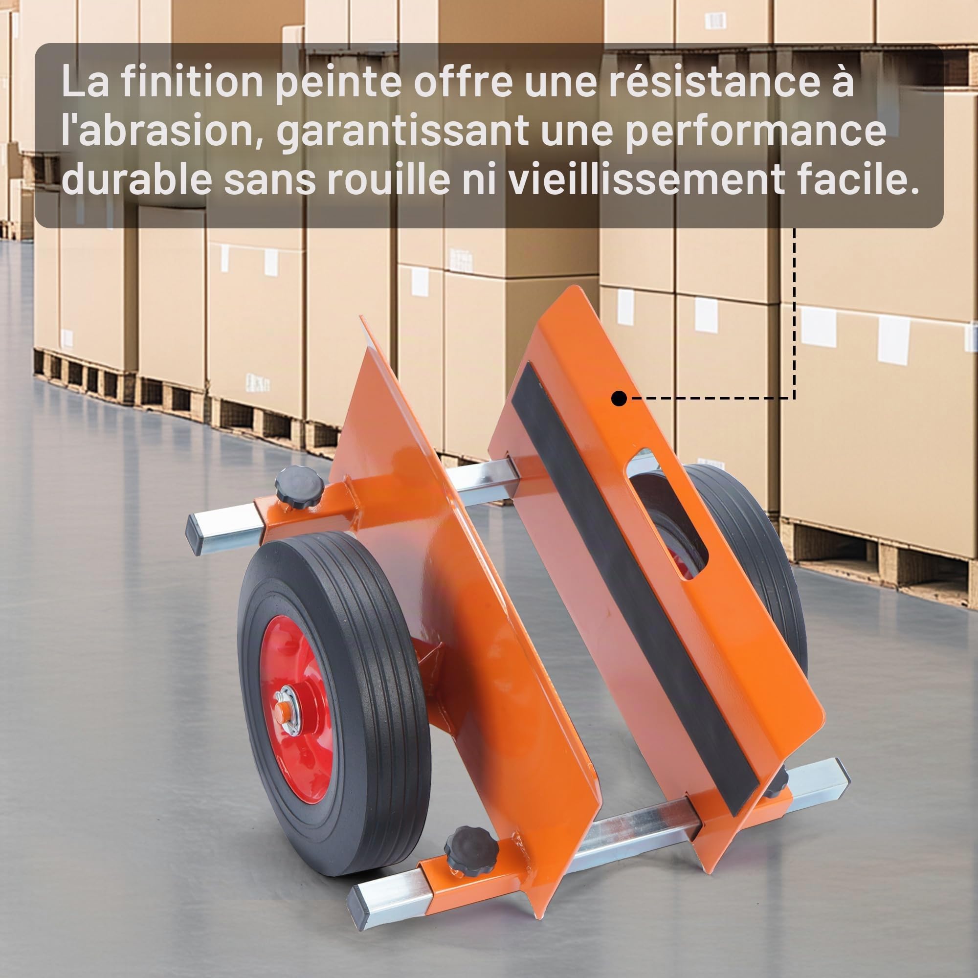 Chariot à panneaux - Capacité de charge de 500 kg - Mâchoires de serrage de 0 à 228 mm - Pour marbre, plaques de bois, portes, fenêtres