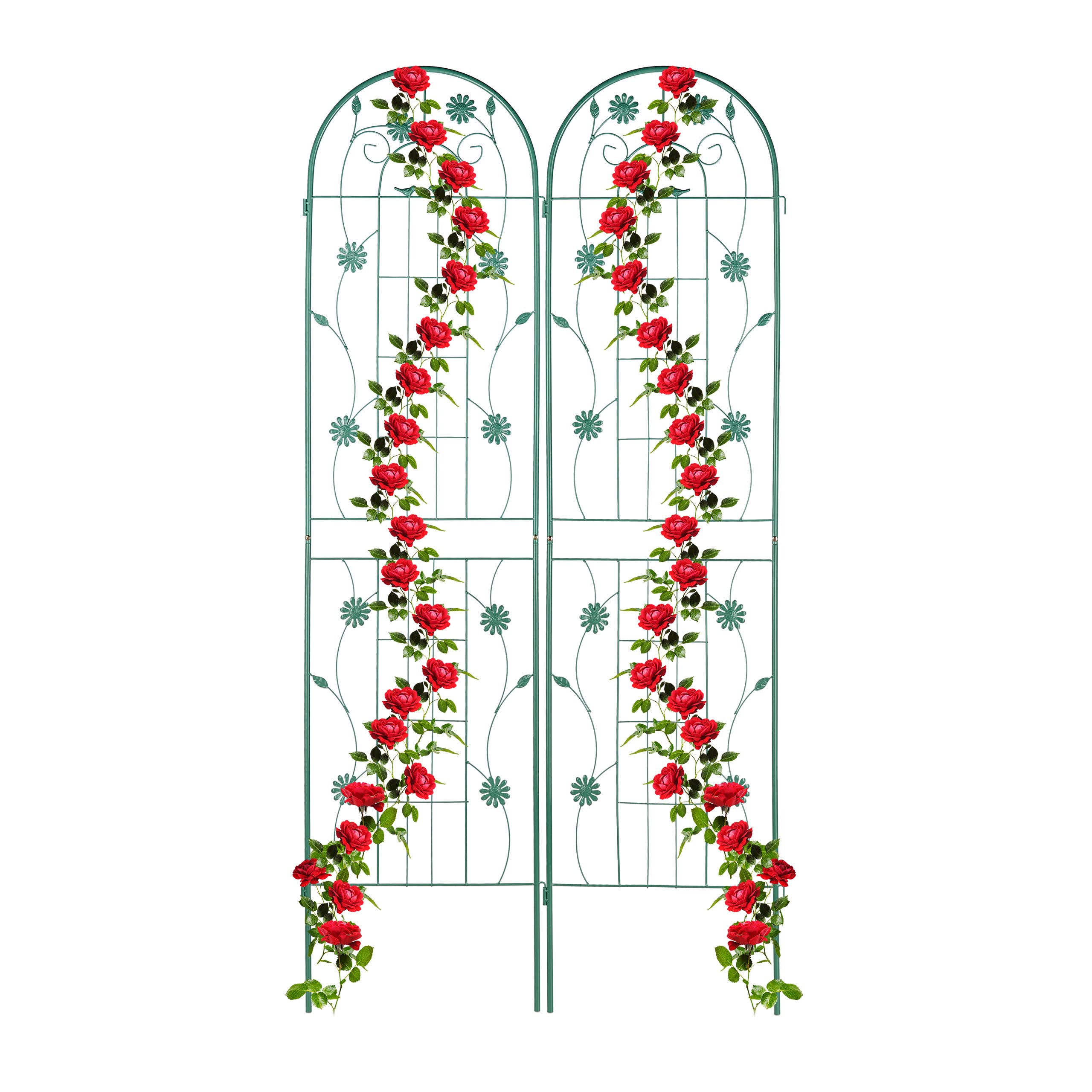 Relaxdays Set 2 Tralicci Per Piante Rampicanti | 92 Cm | Sostegno Per Pomodori, Fagioli E Piselli | Verde