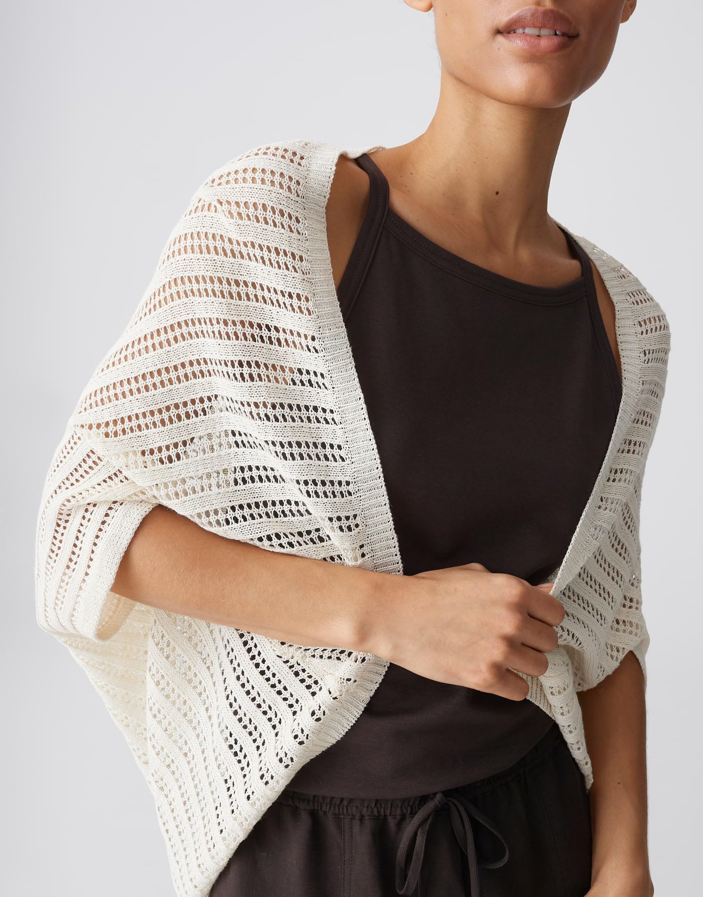 OPUS Damen Poncho/Cape | Sommerliches Cape aus Feinstrick