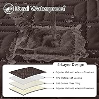 Vista 2 de hyha Manta impermeable para perros, funda suave para cama de perro, mantas para mascotas, funda impermeable para sofá y sillón para perros lavable