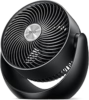 Dreo TurboPoly 307 11-Inch Table Fan: 40ft Whole Room Airflow, 28dB Quiet, 120° Tilt, 3 Speeds - Bedroom Desk Circulator