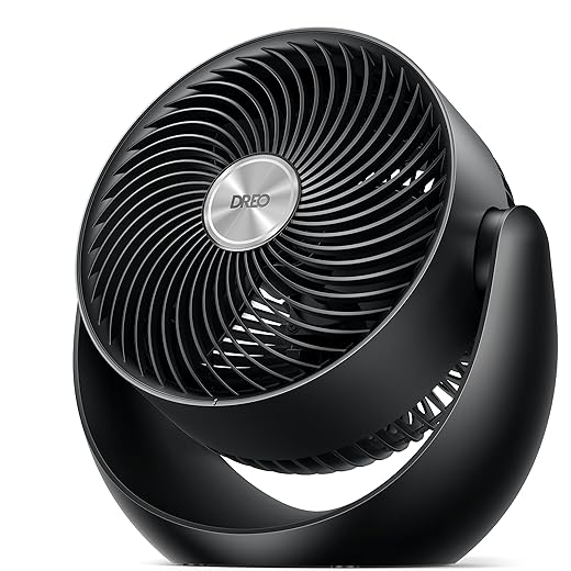 Dreo Fan for Bedroom, Table Air Circulator for Whole Room, 11 Inch, 40ft Strong Airflow, 120° adjustable tilt, 28db Low Noise, Quiet, 3 Speeds, 2025 New Desk Fan for Office, Kitchen, Home