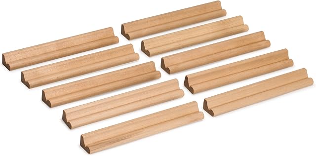 Yellow Mountain Imports Wooden Racks/Holder for Scrabble Tiles (Set of 10)