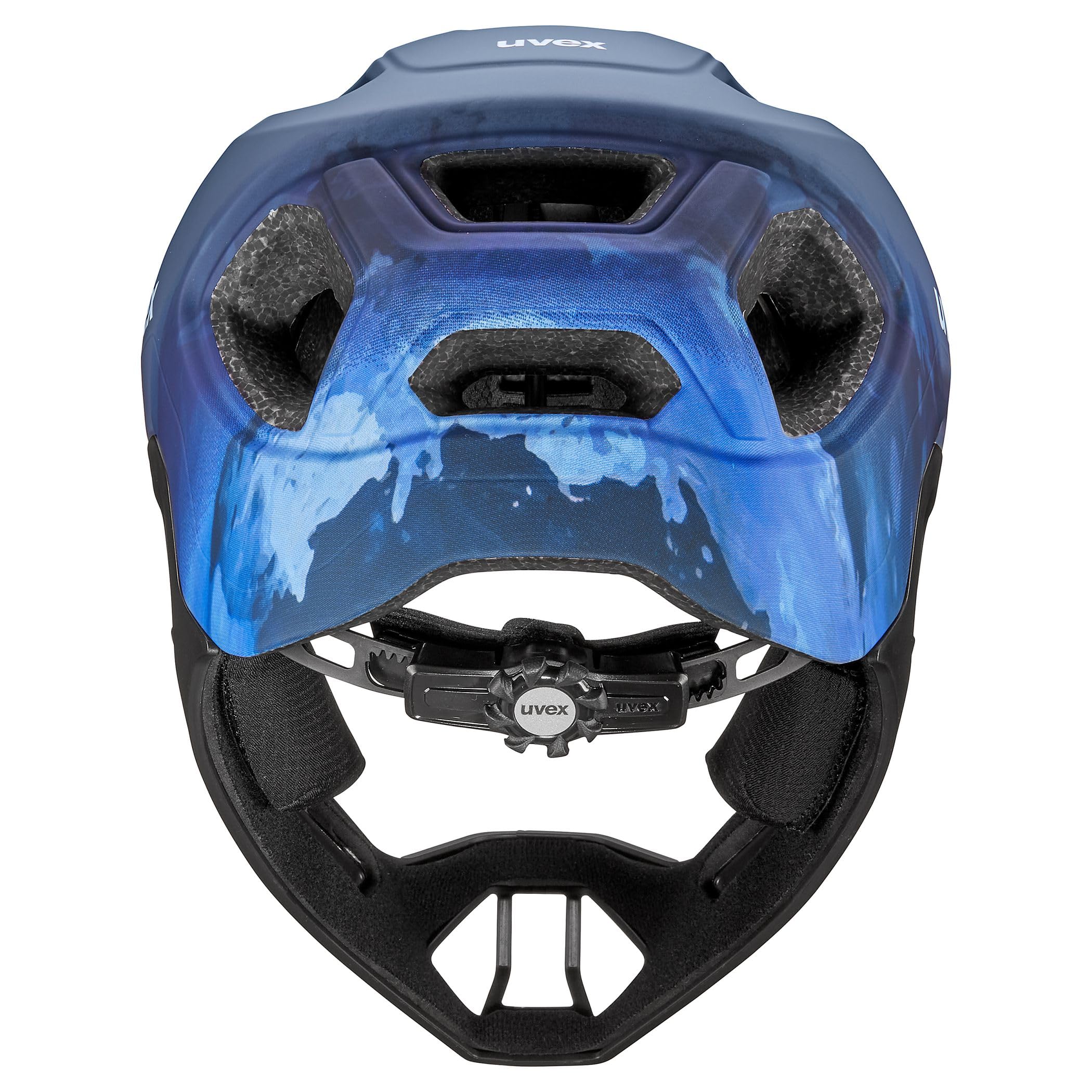 uvex react jr. fullface, kask rowerowy unisex-dzieci, dusk blue matt, 52-56 cm