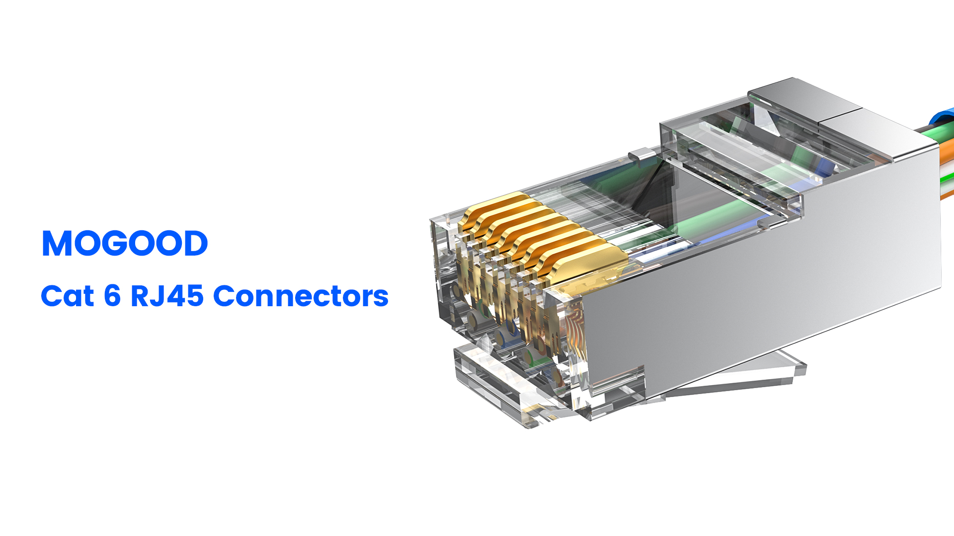 Amazon | MOGOOD Cat6A RJ45 モジュラープラグ 100 個入 STP シールド
