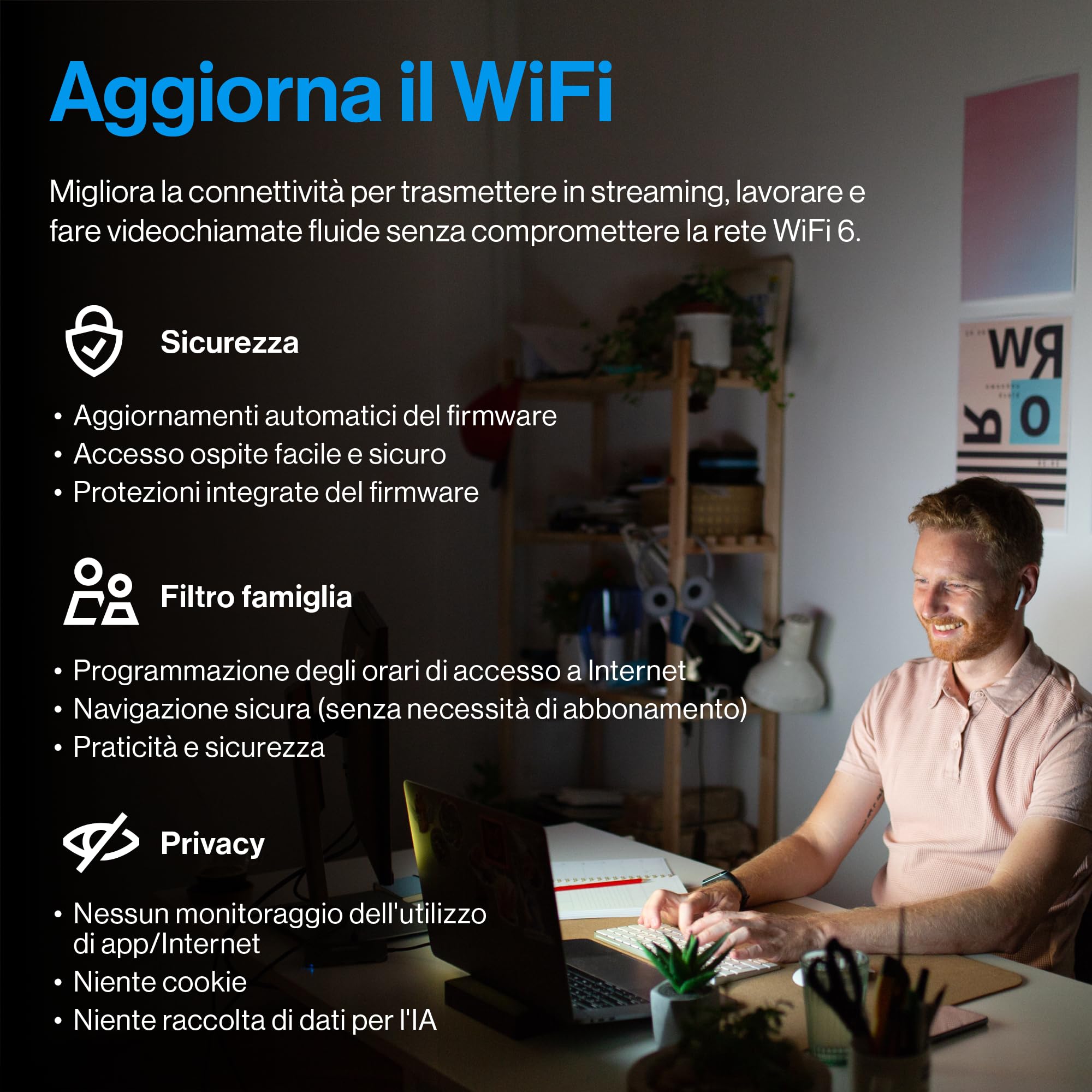 Linksys Velop Micro WiFi 6 mesh dual-band, Router WiFi 6, Velocità max 3 Gbps, portata 465 m2, per oltre 150 dispositivi, Sostituisce extender e router, confezione da 3