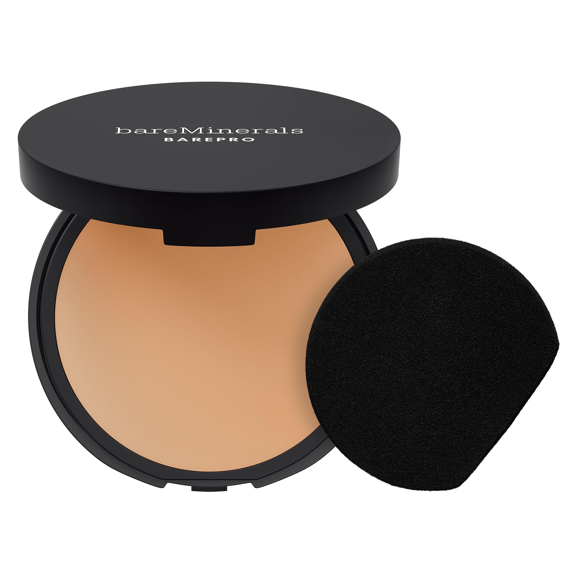 bareMinerals BAREPRO Skin-Perfecting Powder Foundation - Mattierende Kompaktpuder-Foundation mit voller Deckkraft, pflanzlichem Squalan, talkfrei, ölkontrollierend, vegan