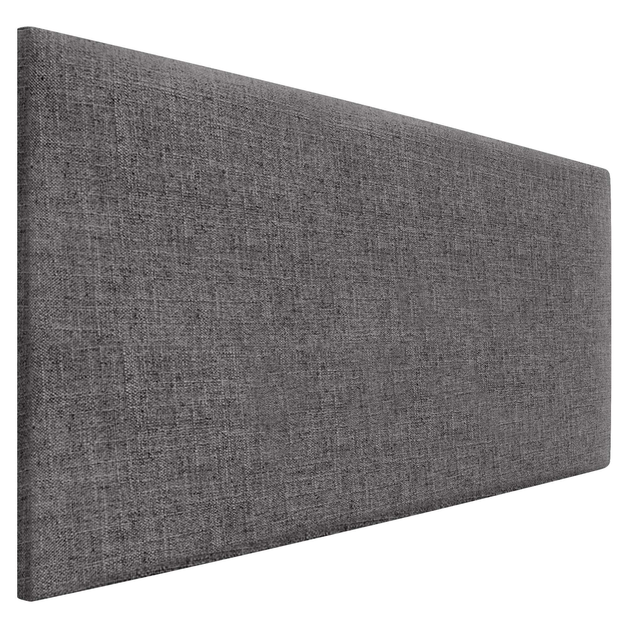 DHOME Cabecero de Lino Natural Liso Cabezal Tapizado Cama Dormitorio Moderno Top Trending (Gris Oscuro, 95cm (Camas 80/​90))