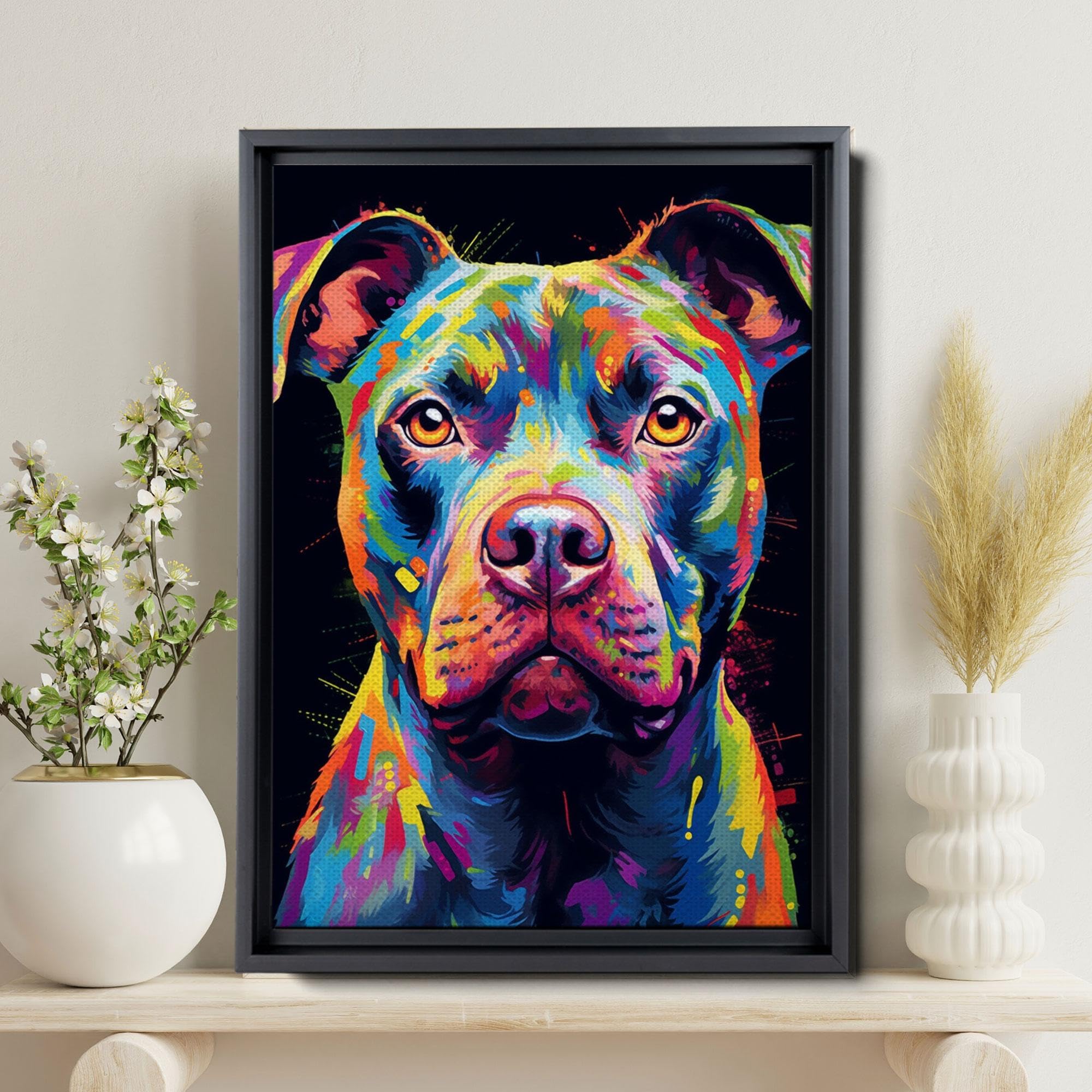 Amazon.com: Abstract Dog Wall Art, Decorative Canvas Painting of a