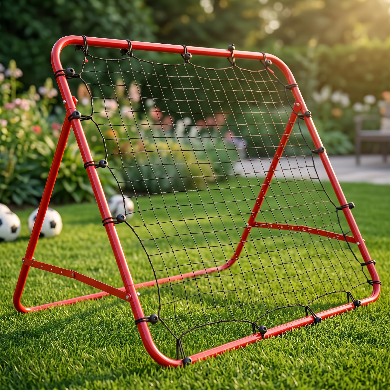 Rebounder Calcio XXL Rete da Risposta | Autoportante, Rebounder da Calcio, Stabile, Rimbaltore con Base, per Giardino, Bambini