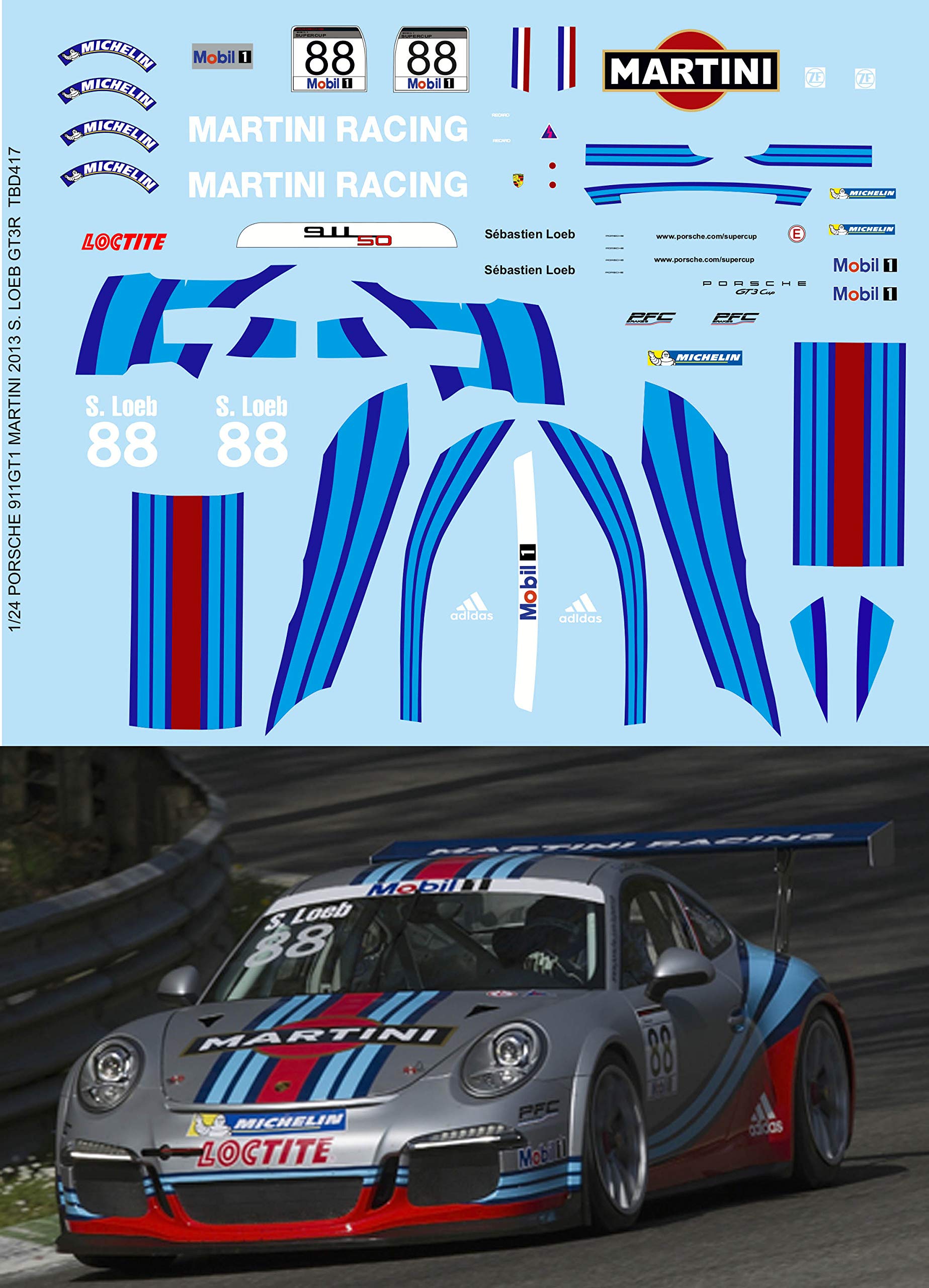 Décalcomanies Porsche 911 GT2 Evo Le Mans 1995 - Plusieurs échelles (1:32 à 1:18) - Neuf Pour Modélisme/slot