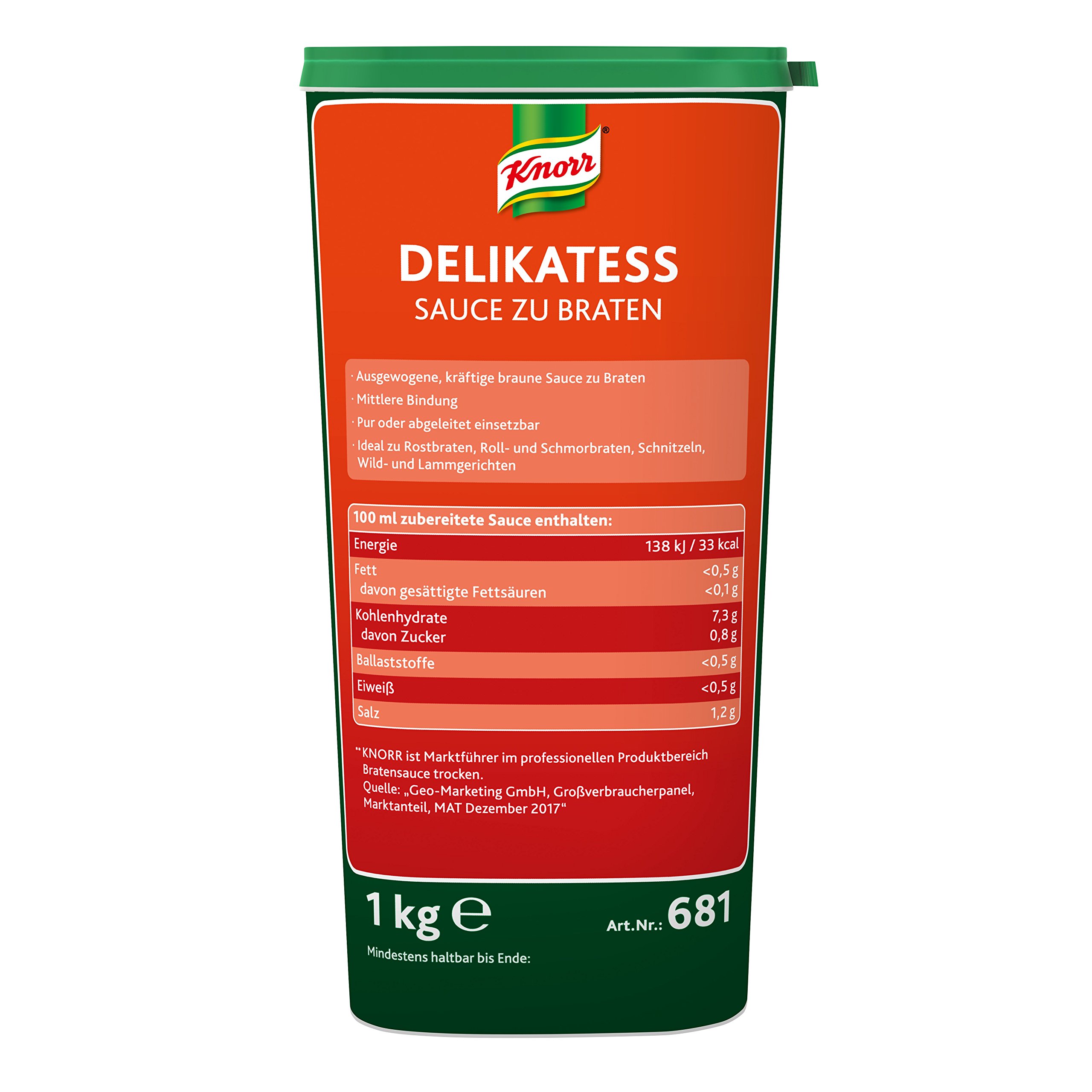 Knorr Delikatess Sauce zu Braten (pur als Bratensoße, Soßenbinder und zum Verfeinern), 1er Pack (1 x 1 kg)