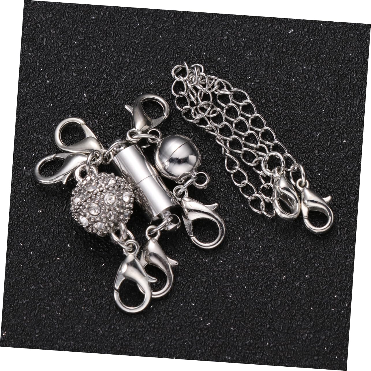 SHINEOFI Gioielli Magnetici 3 Set da 12 Pezzi Ganci di Chiusura Dell'aragosta Moschettoni Catene di Gioielli Accessori per Chiusure Magnetiche per Gioielli Convertitore Collana Materiale