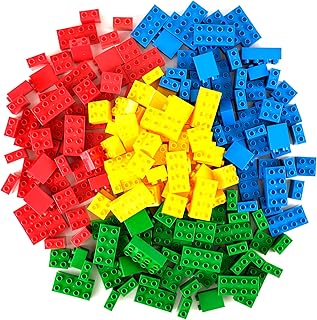 Best Blocks Big Blocks Set, Large Building Blocks for Ages 3 and Up, 100% Compatible with All Major Brands, Classic Colors, 204 Pieces