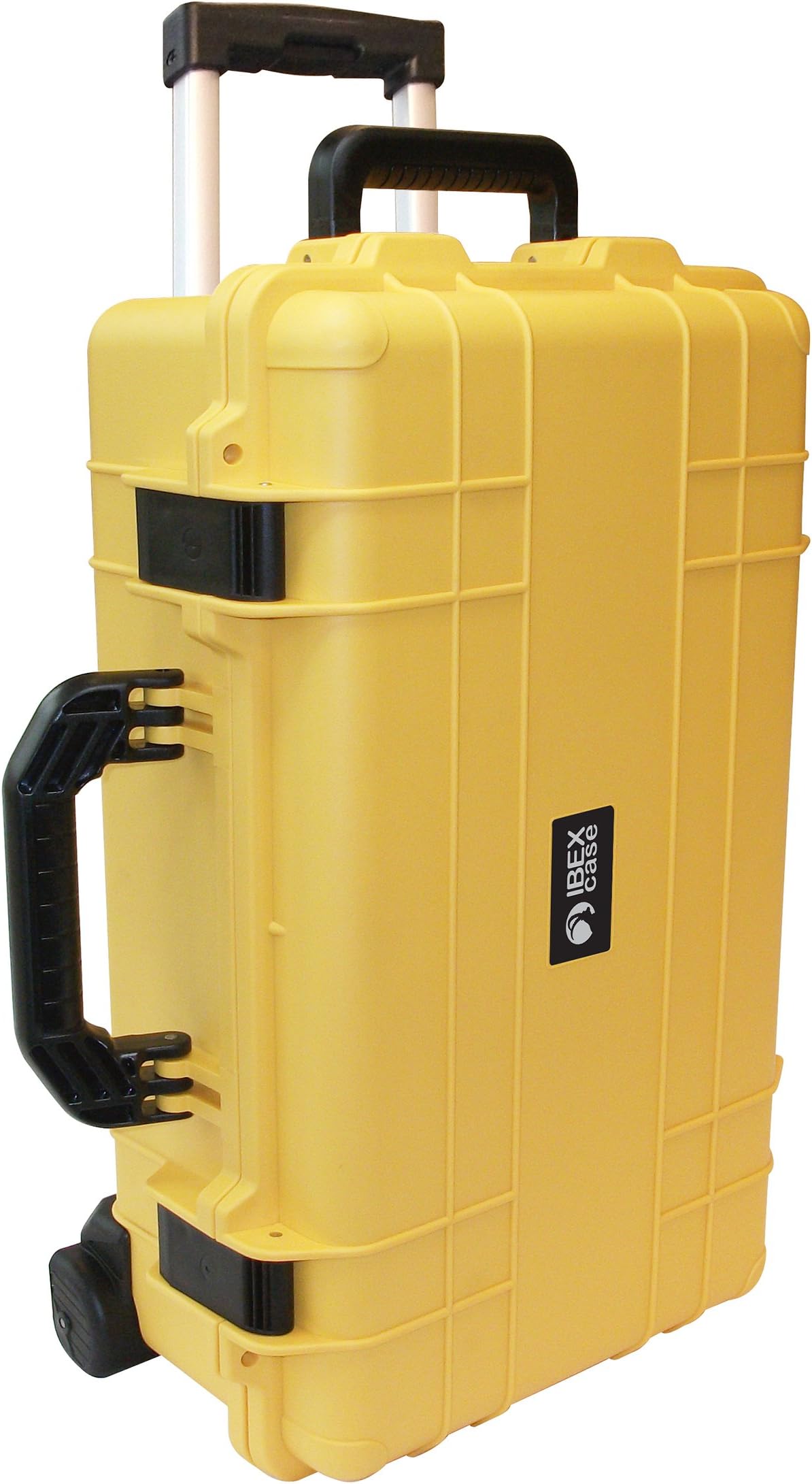 Ibex Cases - Yellow Watertight Carry On Hard Rugged Protective Case with Wheels and Handle for Electronics, Equipment, Cameras, Tools, Drones, and More (IC-1800YLW)