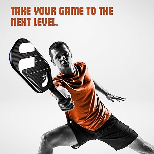 Miniatura 6 de Paleta de pickleball de fibra de carbono cruda, superficie termoformada 3K T700, núcleo de polipropileno de 0.63 pulgadas, diseño de garganta