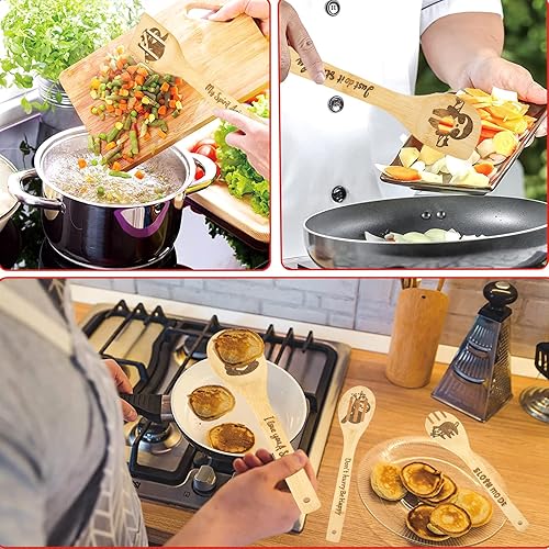 Miniatura 2 de 5 piezas de cucharas de cocina de madera de perezoso, regalos de perezoso, decoración de perezoso, regalos de perezoso para mujeres, decoración de