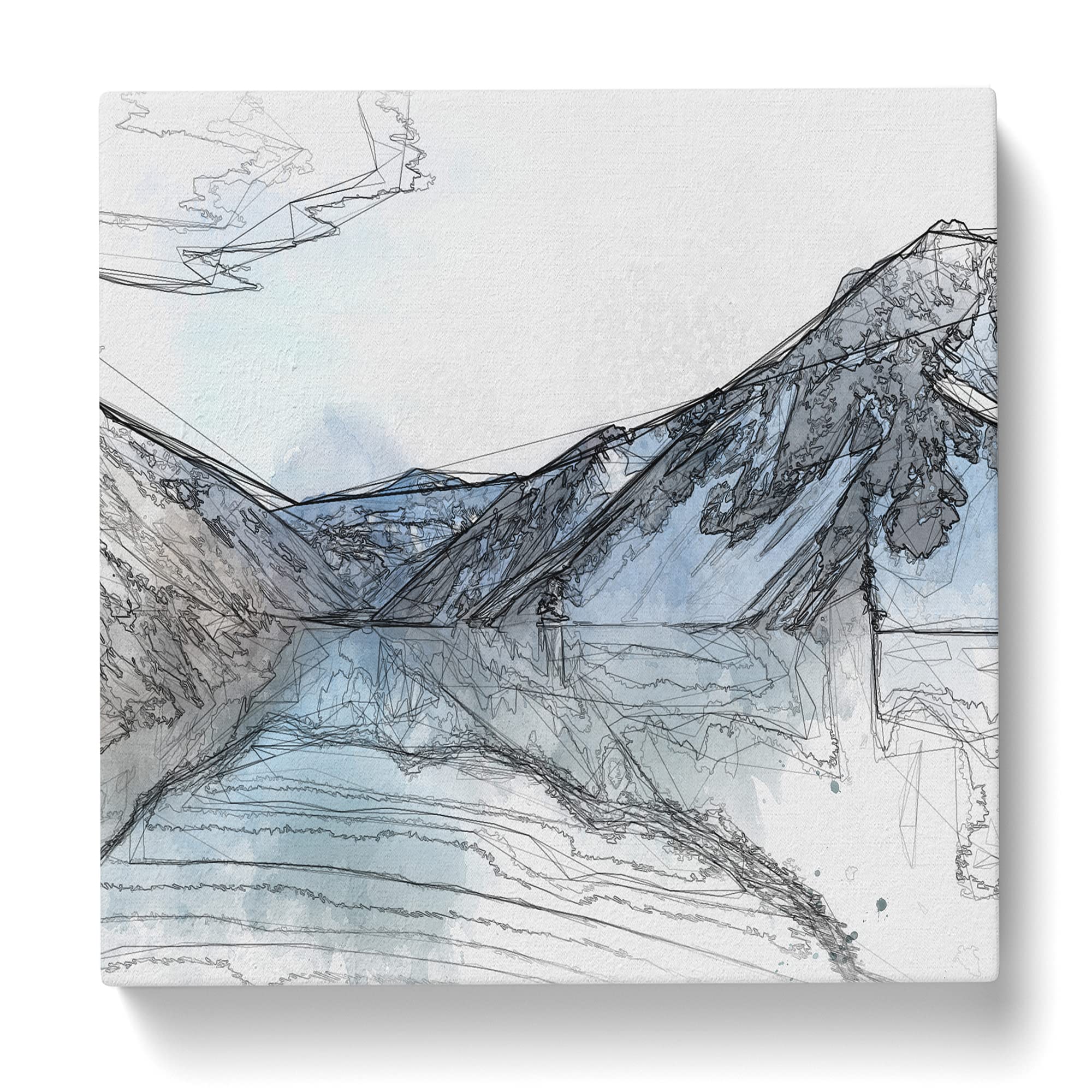 El Yeso Dam Reservoir in Chile Canvas Print, Mixed, 35L x 35W cm - Image 3