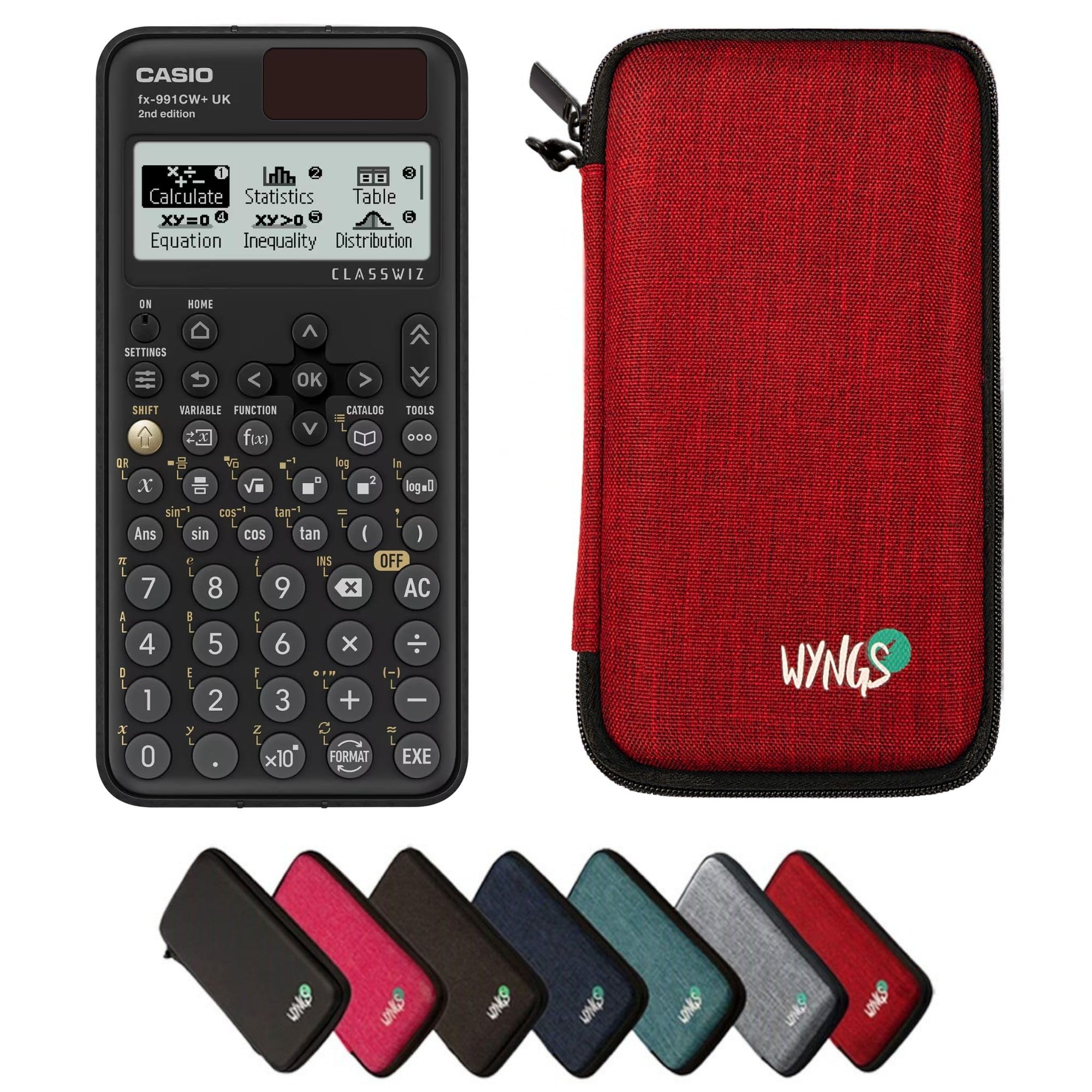 Casio fx-991CW+ including a protective case in Red - Basic Set