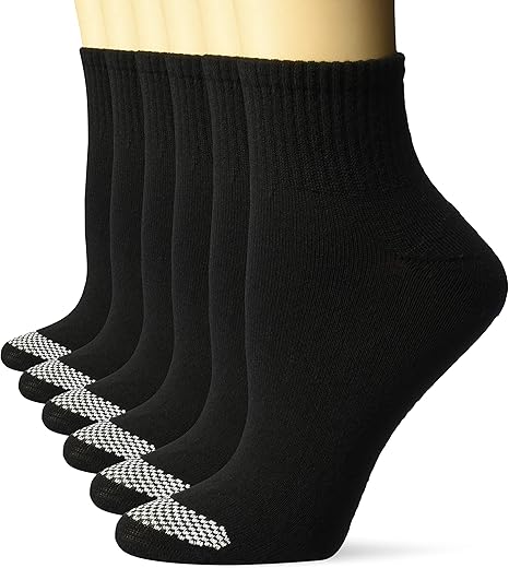 Hanes Womens Cool Comfort Toe Support Ankle Socks, 6-pair Pack