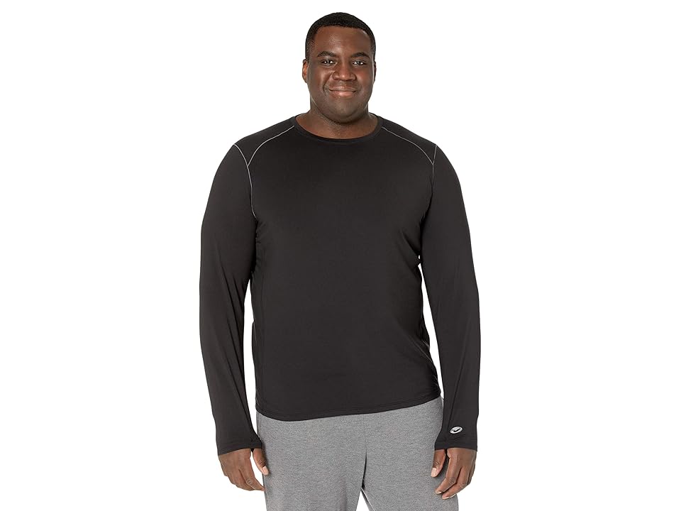 Hot Chillys Clima-Trek Crew Neck (Black) Men's Clothing