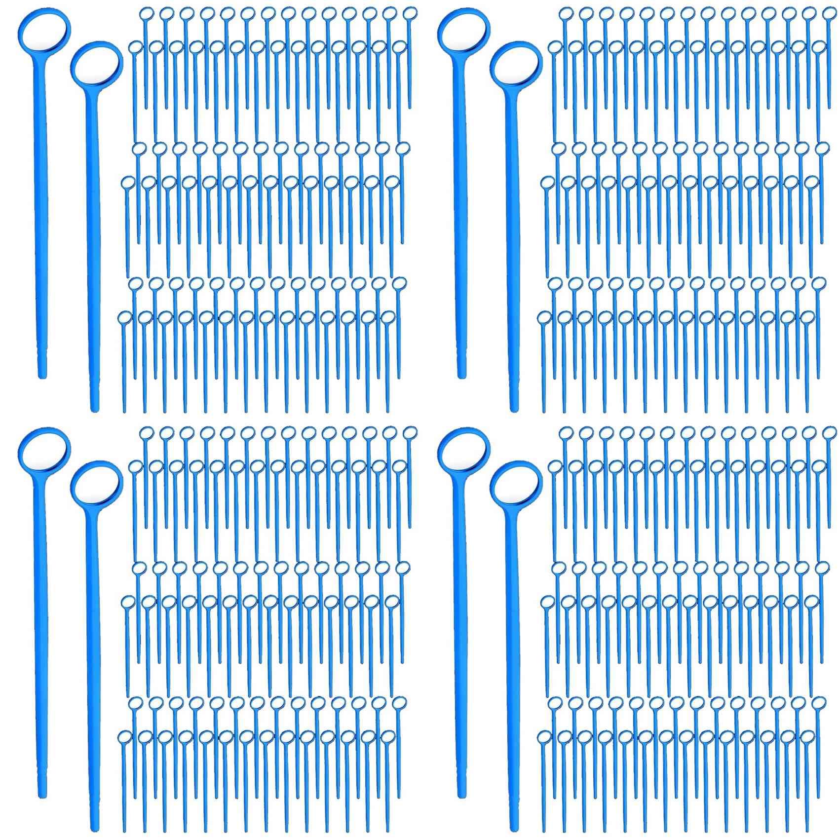 Specchio Dentale USA e Getta da 1200 Pezzi Specchietto per Bocca Antiappannamento Specchio Dentale Confezionato Singolarmente per Denti Orali, Blu