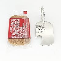Vista 6 de Keychain BEST DAD EVER Gift Bottle Opener cute keyring Stainless Multitool as Cool Bottle Opener Car Keyring for Men