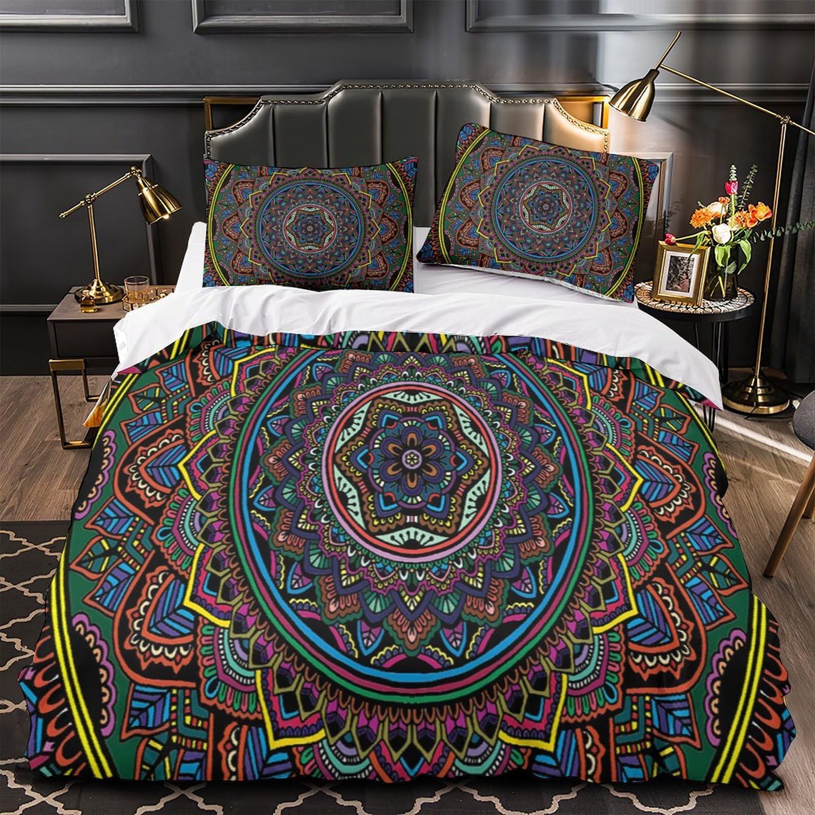 Parure de lit MMA effet 3D éclairage sportif pour lit King 220x240cm