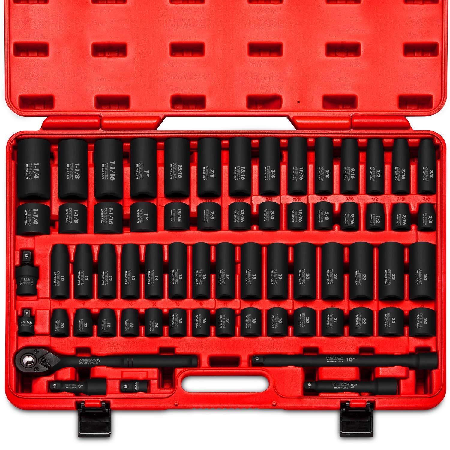 NEIKO 02448A 65-pc 1/2" Impact Socket Set