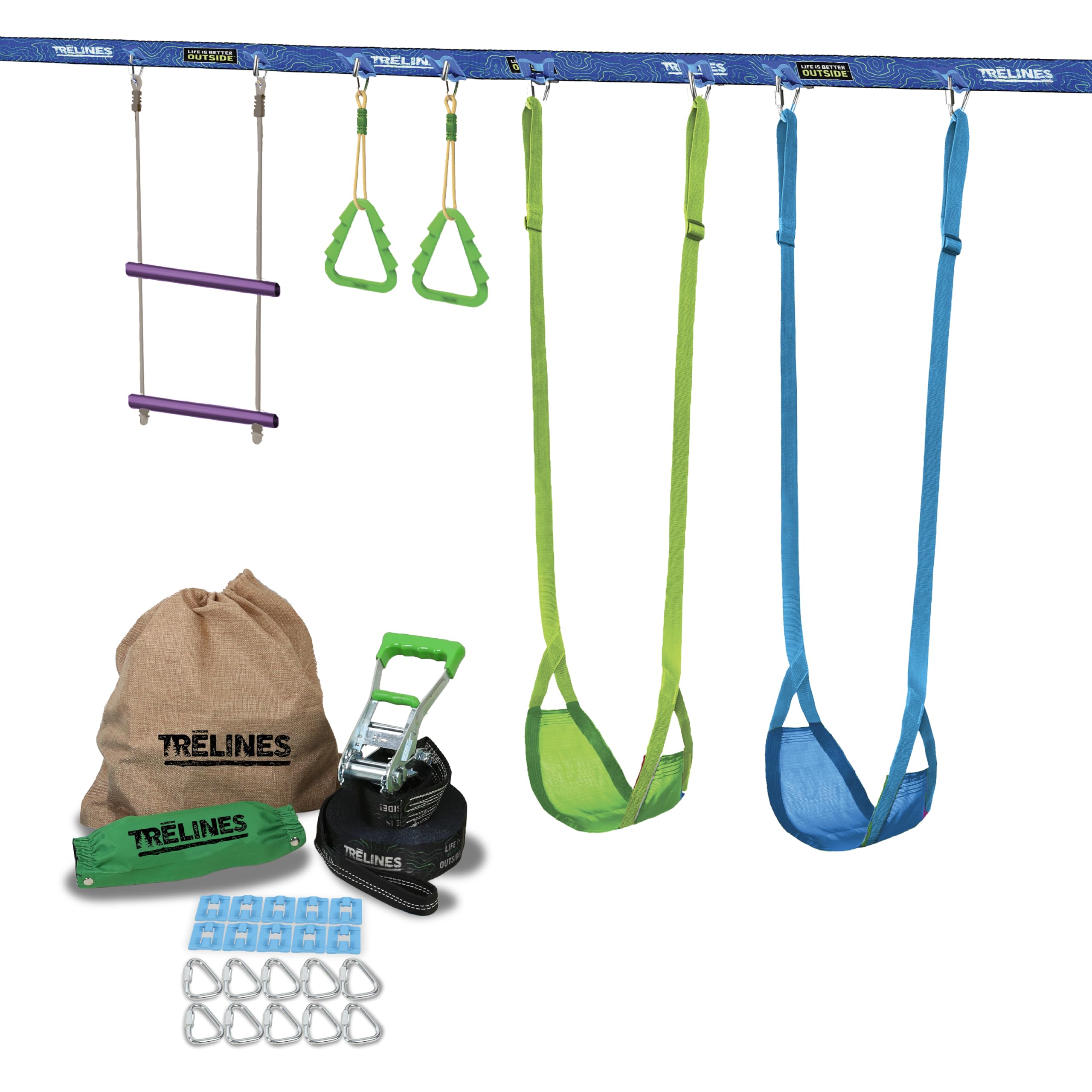 Misha&Puff String Trellisサイズ 12-18m Amazon.com: Trelines Swingset Gymnastics Kit 36 ft - Slackline