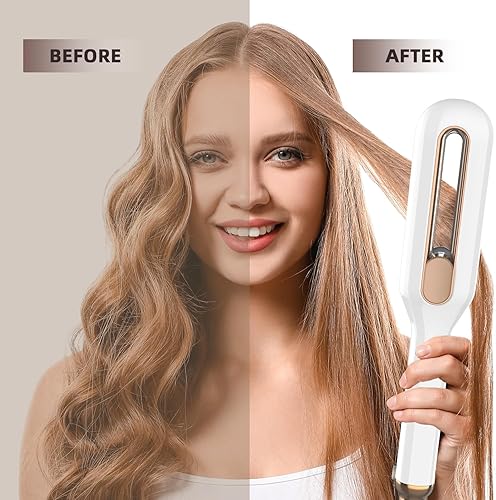 Miniatura 6 de WIZCHARK Plancha de pelo profesional de 2 pulgadas de ancho  Plancha de cerámica flotante 3D para resultados suaves y sedosos  Terapia de luz