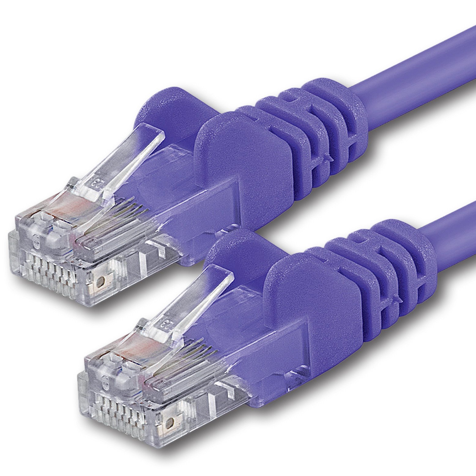 1aTTack.de 5m - violett - 1 Stück - CAT.6 CAT6 Ethernet-Lan-Netzwerk-Kabel 1000 Mbit/s Patchkabel
