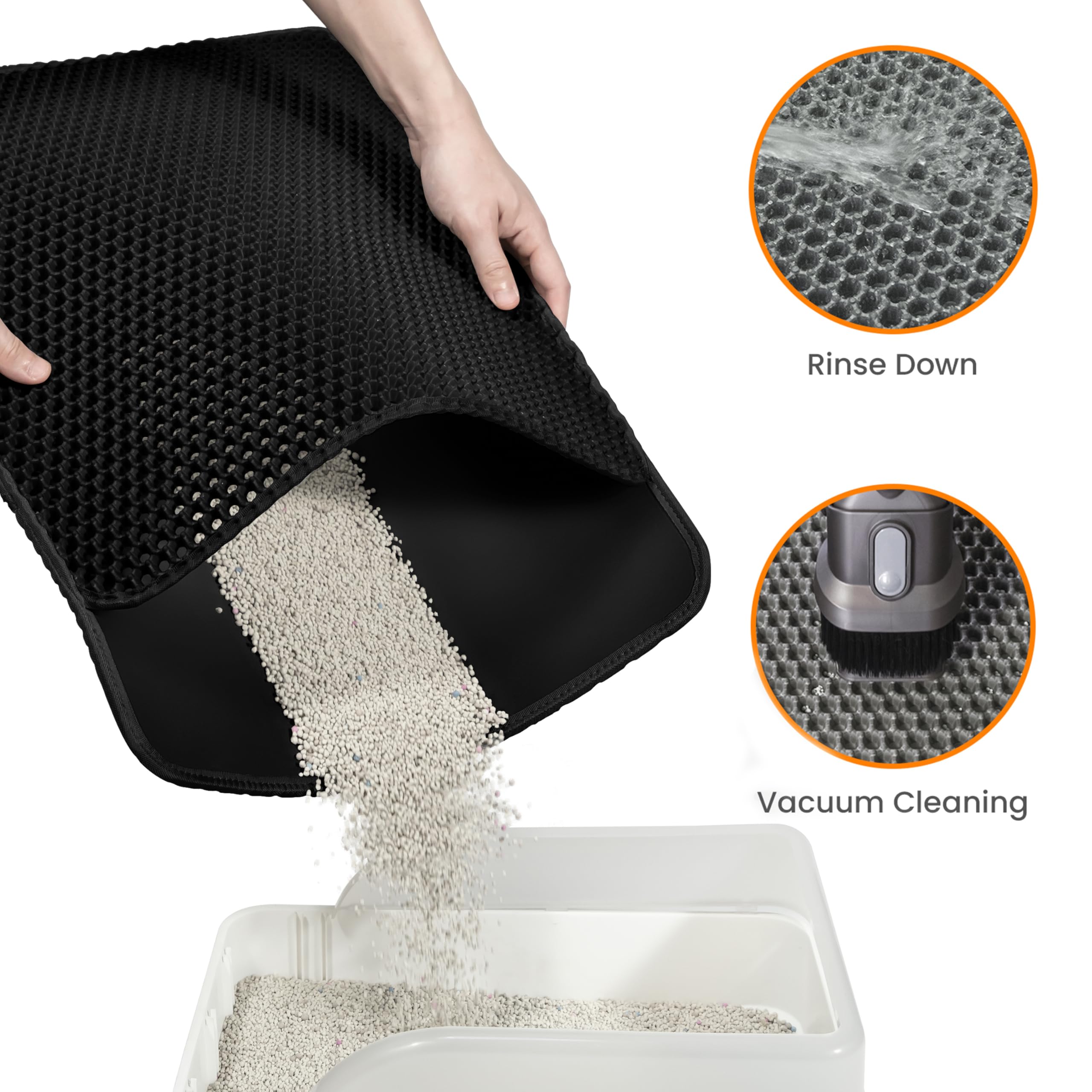 Conlun Katzenklo Matte 58x42cm - Wabenförmig & Wasserdicht