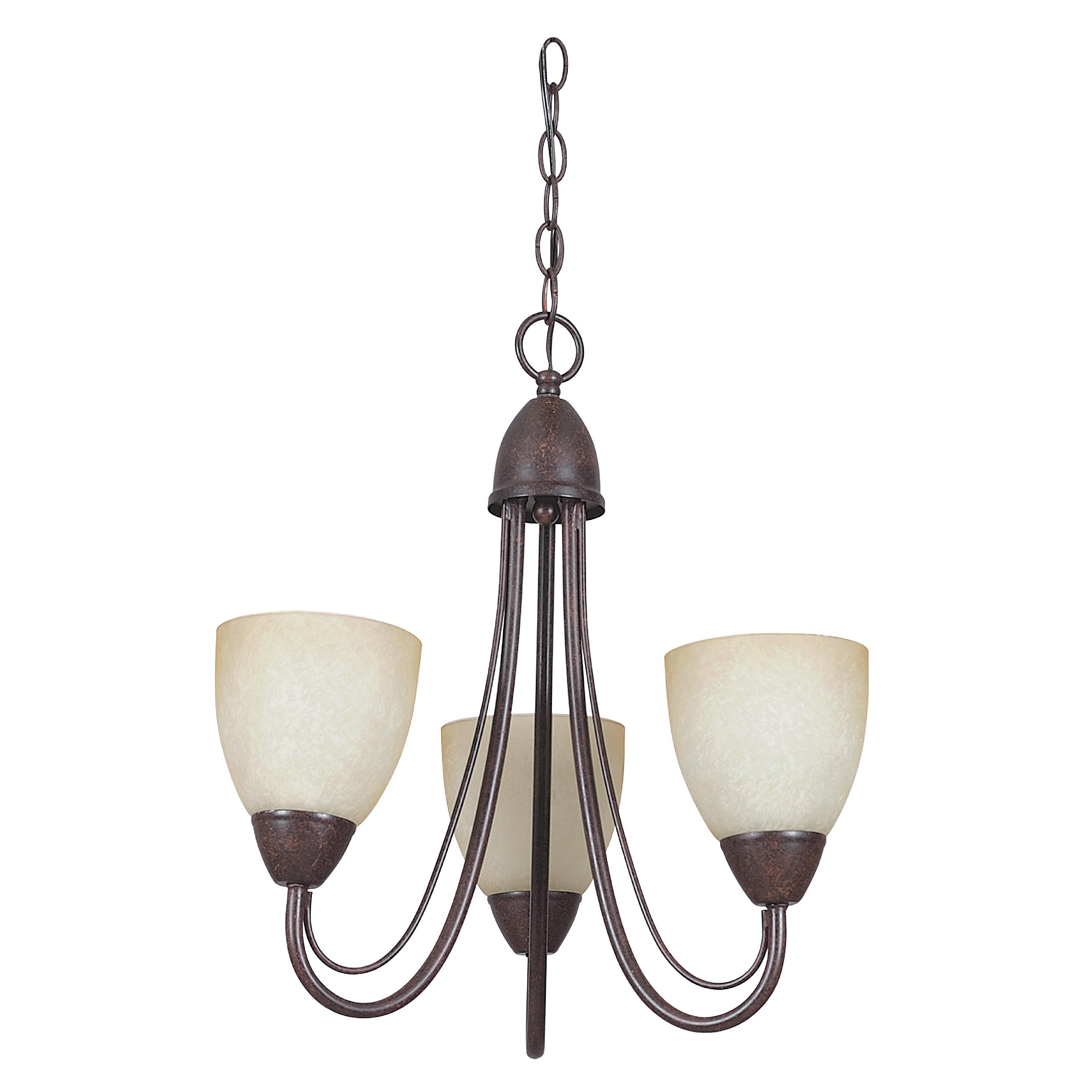 F2483-62 Chandelier with Alpine Glass, Rubbed Bronze Finish