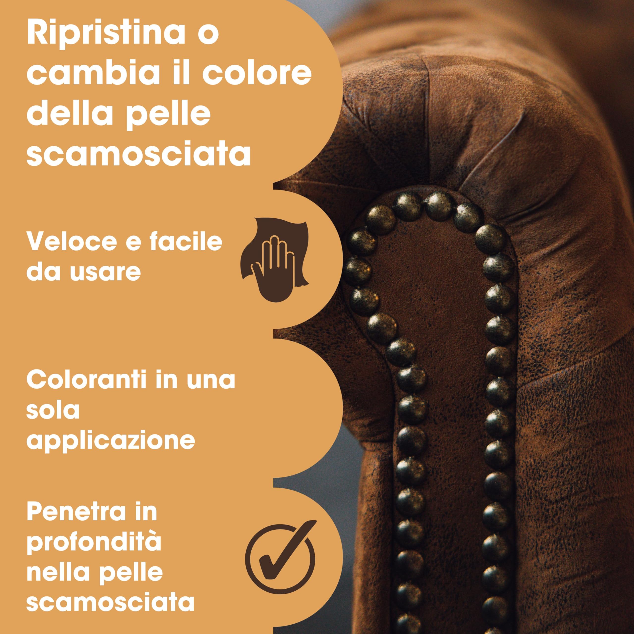 Vernice scamosciata 125 ml per scarpe, vestiti, borse e mobili marrone