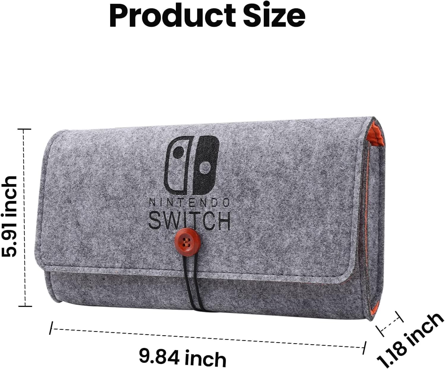 Switch Carrying Case for Nintendo Switch OLED Model 2021 & Switch 2017, Hard Shell Portable Cover Storage Bag w/5 Game Card Slots for Nintendo Switch Console & Accessories