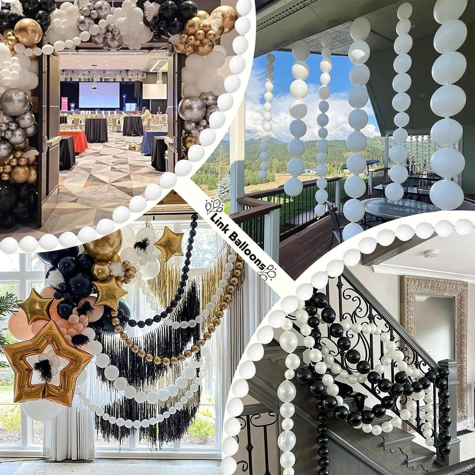 Ballons Blancs,GRESATEK 101 Pièces Blanc Guirlande De Ballons En Latex Arc De Ballon Kit Pour Les Décorations D'anniversaire Bébé Douche Fête De Noël