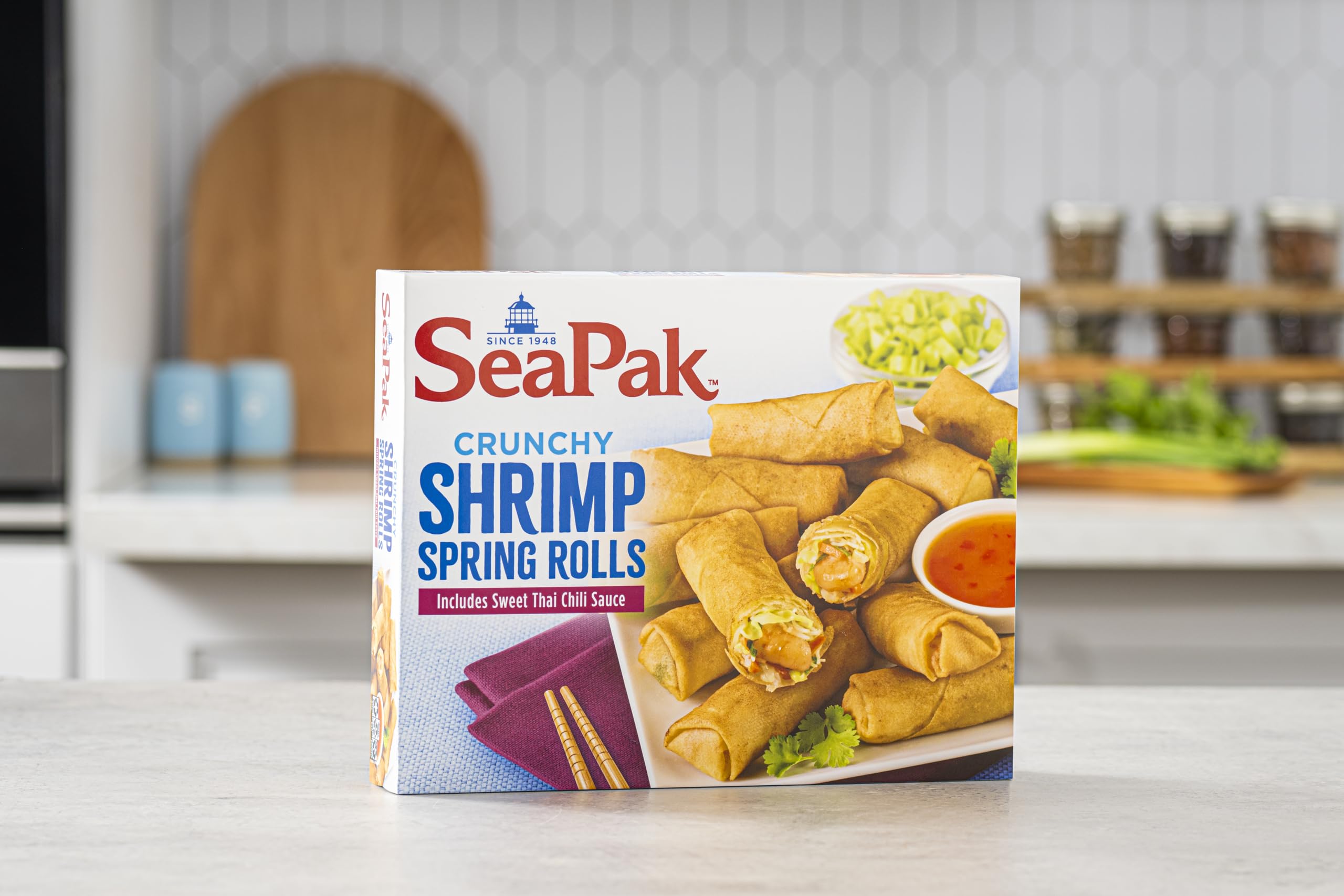 SeaPak Frozen Meals - Shrimp Spring Rolls with Sweet Chili Sauce Easy to Bake Frozen Appetizers for Parties — view 6