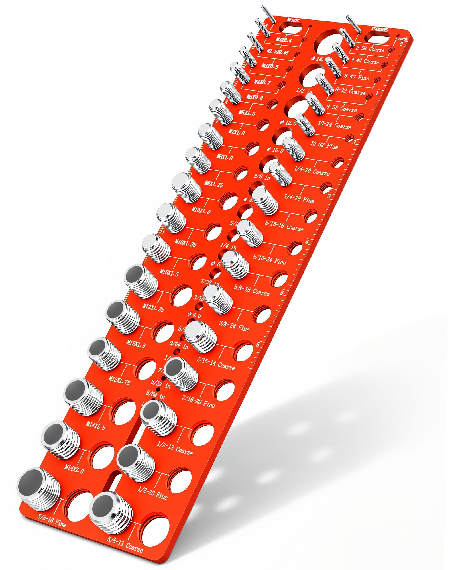 tesTecollect.cite Thread Checker, 30 Nut and Bolt Thread Checker, Bolt Size and