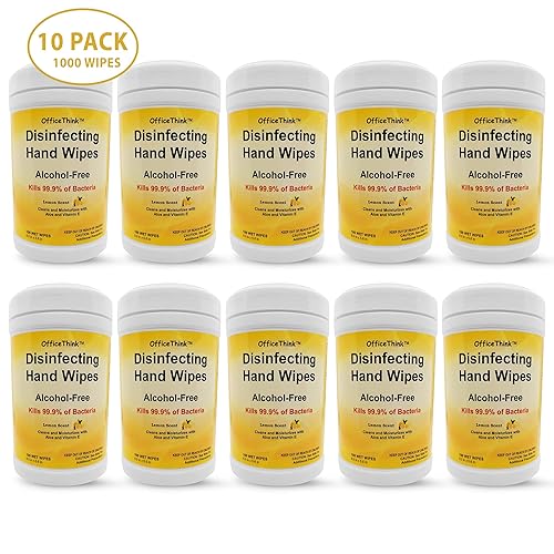 Miniatura 2 de Toallitas desinfectantes para manos, paquete de 2, toallitas sin alcohol, 100 unidades por tina x 2