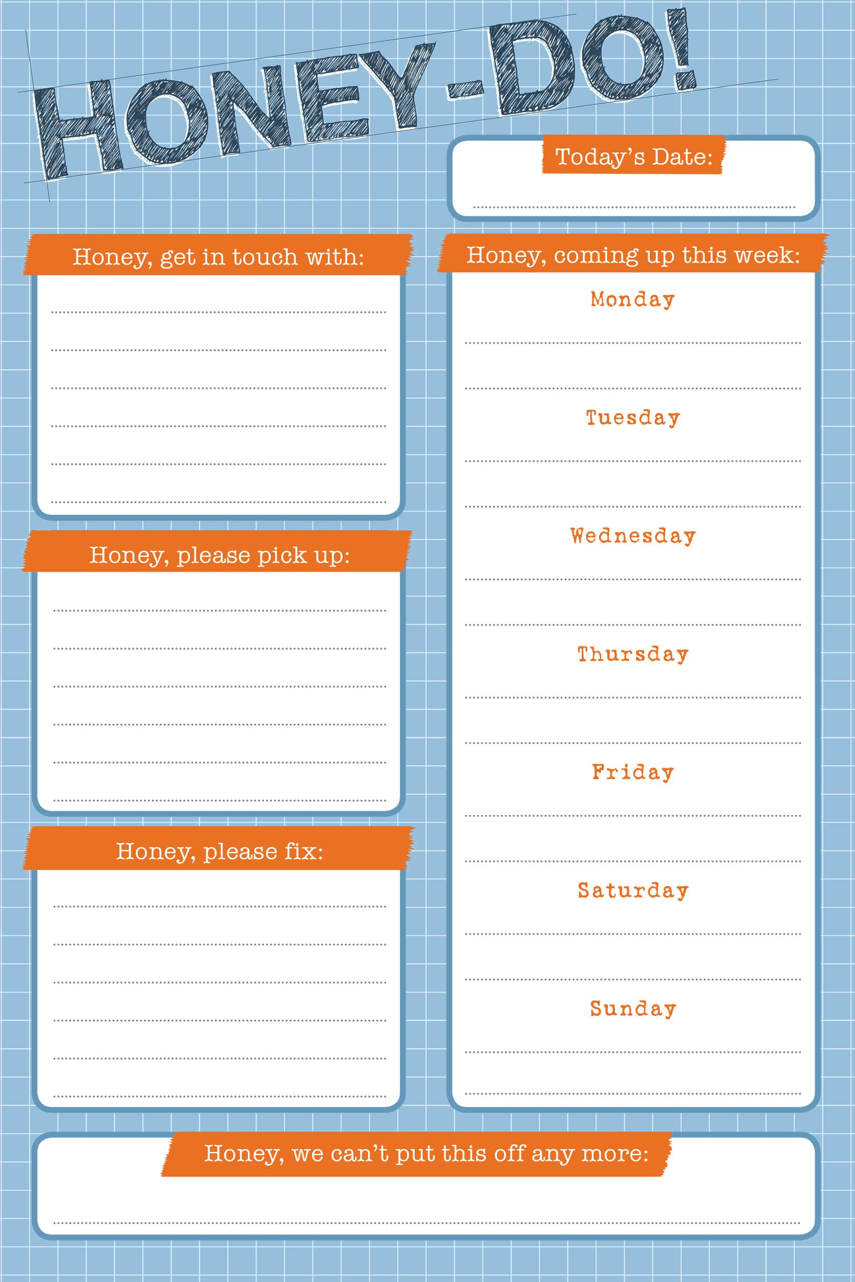 PETER PAUPER PRESS Honey-Do Note Pad 2016 Planner 6x9 inches Paperback – Organizer, May 23, 2017