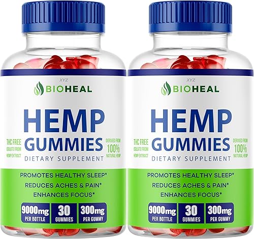 Paquete de 2 gomitas de cáñamo Bio Heal, gomitas BioHeal, cáñamo Bio Heal, gomitas Bio Heal, Biohealgummies, 60 gomitas durante 2 meses