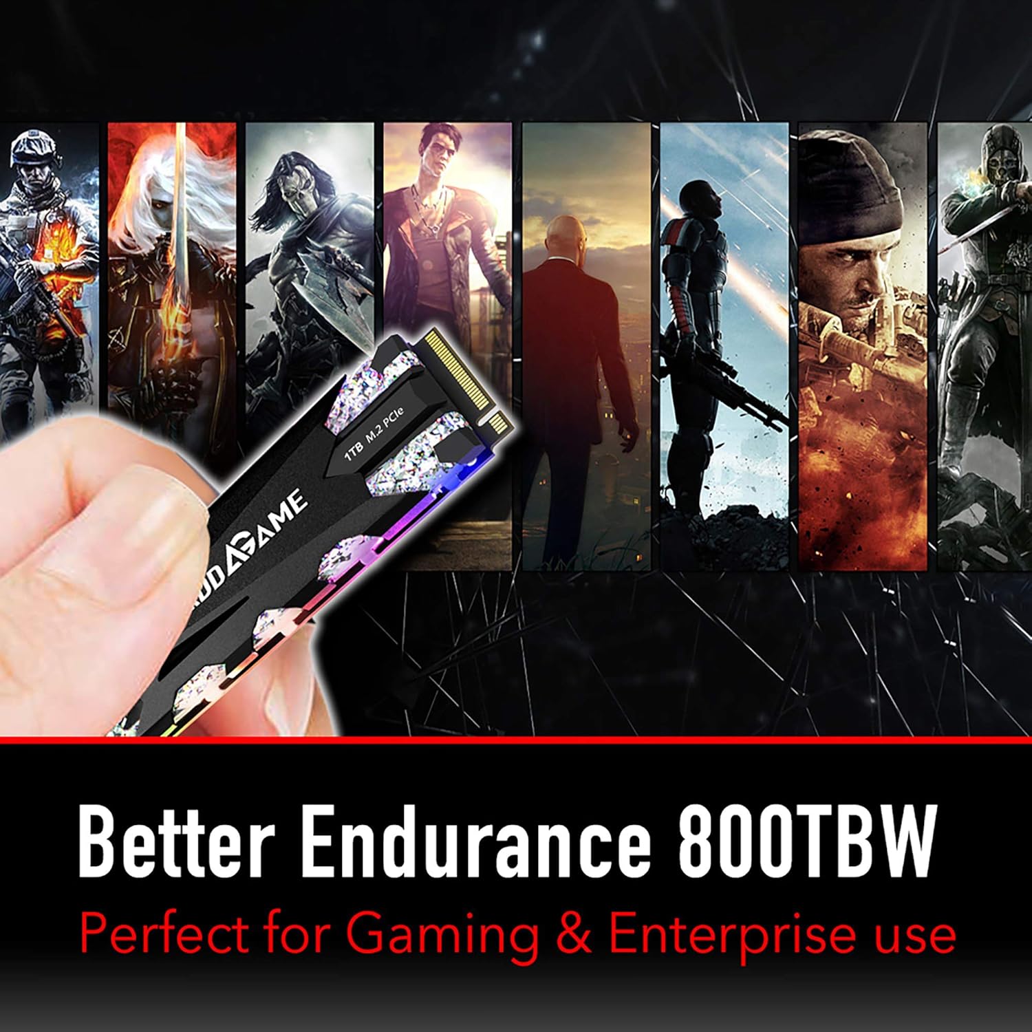 New Deal addlink M.2 SSD 1TB X70 RGB Gaming up to 3,400MB/s NVMe PCIe GEN 3x4 3D TLC NAND with Heatsink Read 3,400MB/s/Write 3,000MB/s M.2 2280 Internal Solid State Drive
